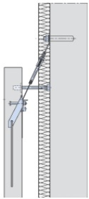 Fig. 4: Gevelpaneel met gevelplaatanker en horizontale verankering (afstoter)